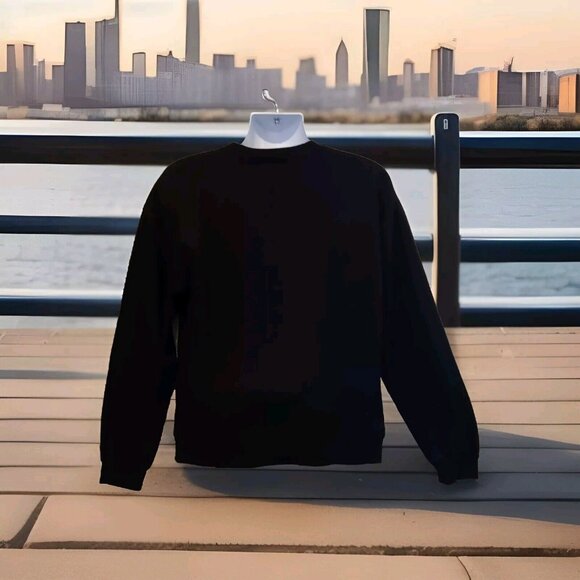 Mission Ridge Mens Black Large New Jogging Sweatshirt Long‎ Sleeve Crewneck - Picture 4 of 10